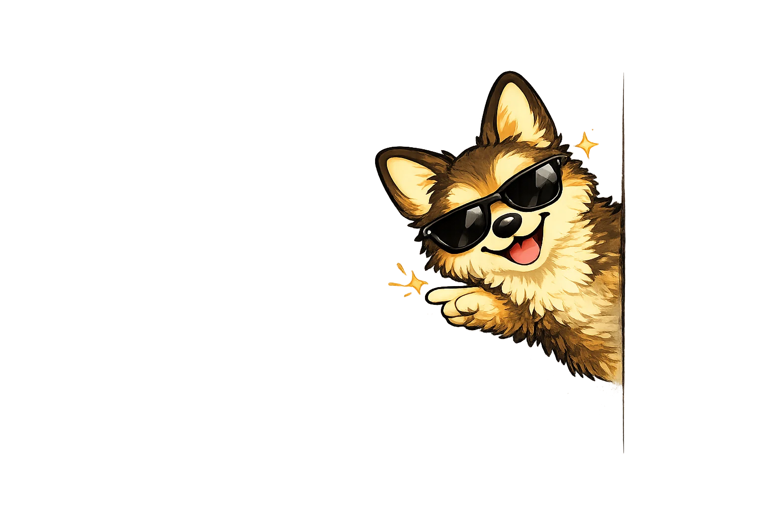 A dog wearing sunglasses