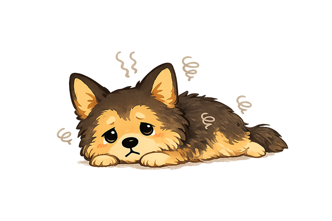 Sick dog